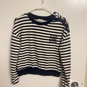 Mango navy/white shirt